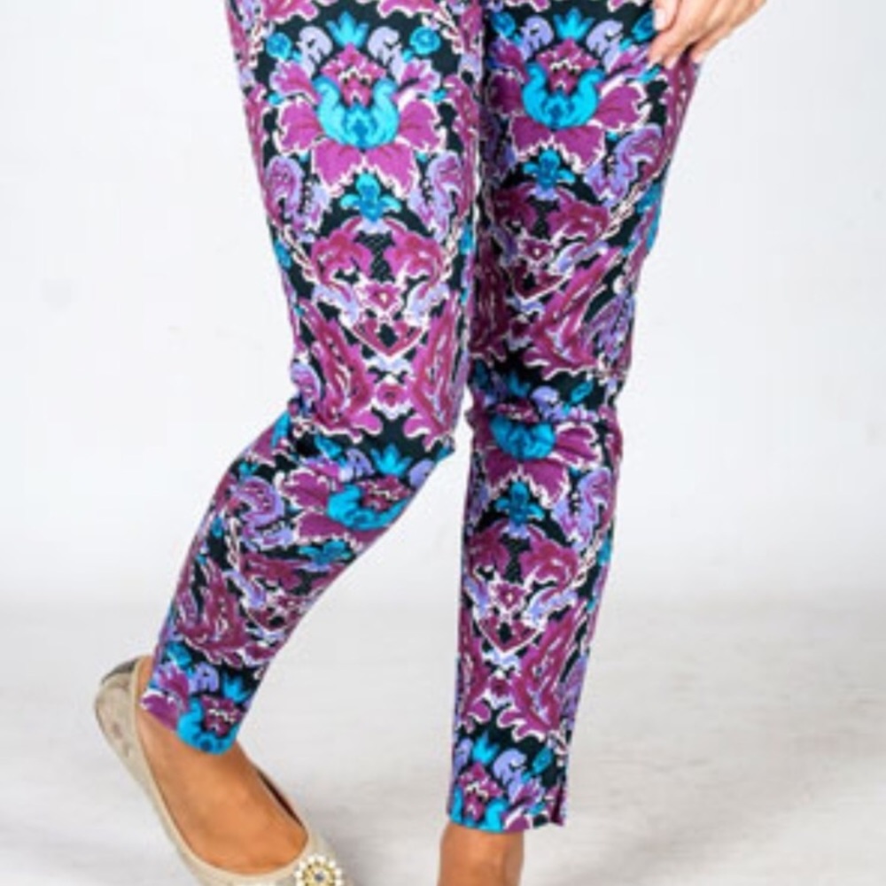 Tracey Negoshian Frida Floral Ankle Pants Size 8